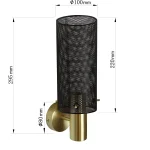 Aplica neagră 1xE27, montaj perete, Tirana Light Prestige