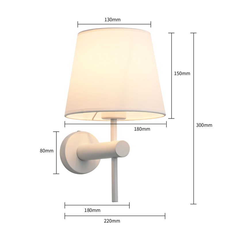Aplica de perete albă 1xE27, design modern, Tivoli Light Prestige - imagine 8