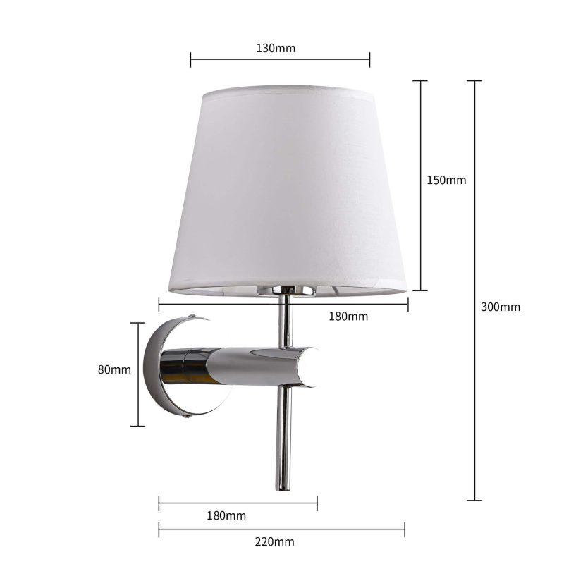 Aplica de perete crom 1xE27, design modern, Tivoli Light Prestige