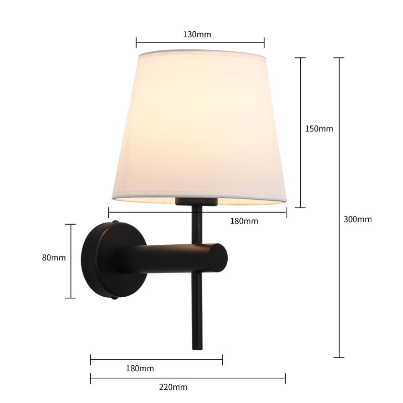 Aplica de perete neagră 1xE27, design modern, Tivoli Light Prestige - imagine 10