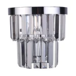 Aplica argintie 1xE14, iluminat perete, Vetro Light Prestige