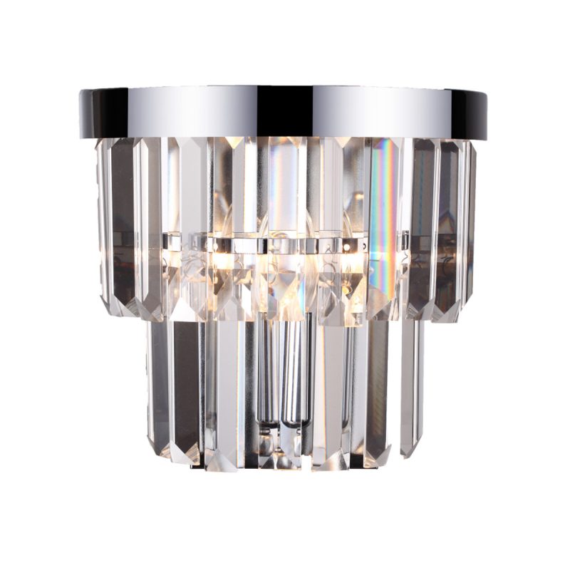 Aplica argintie 1xE14, iluminat perete, Vetro Light Prestige