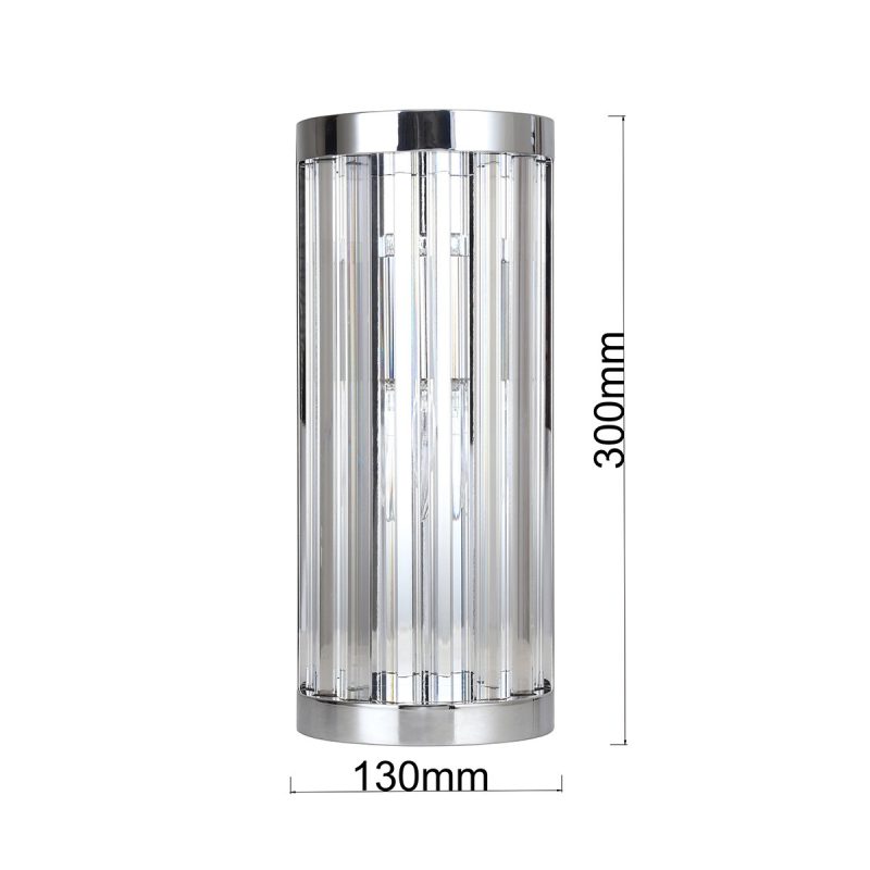 Aplica cromată 1xE14, design modern, Vetro Light Prestige