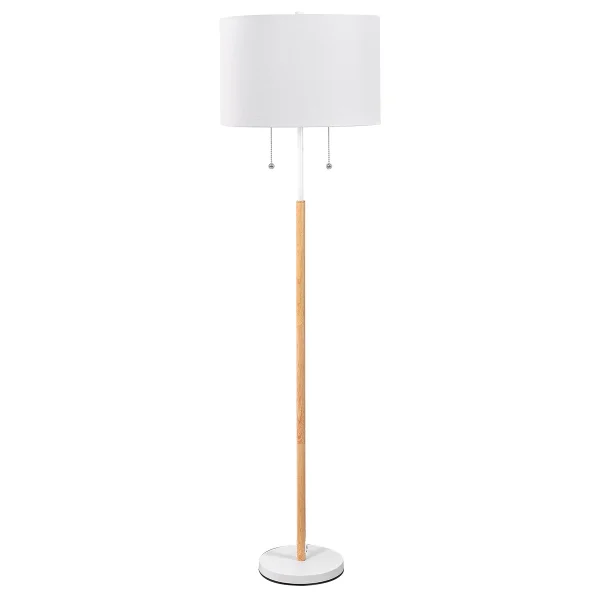 Lampă de podea albă 2xE27