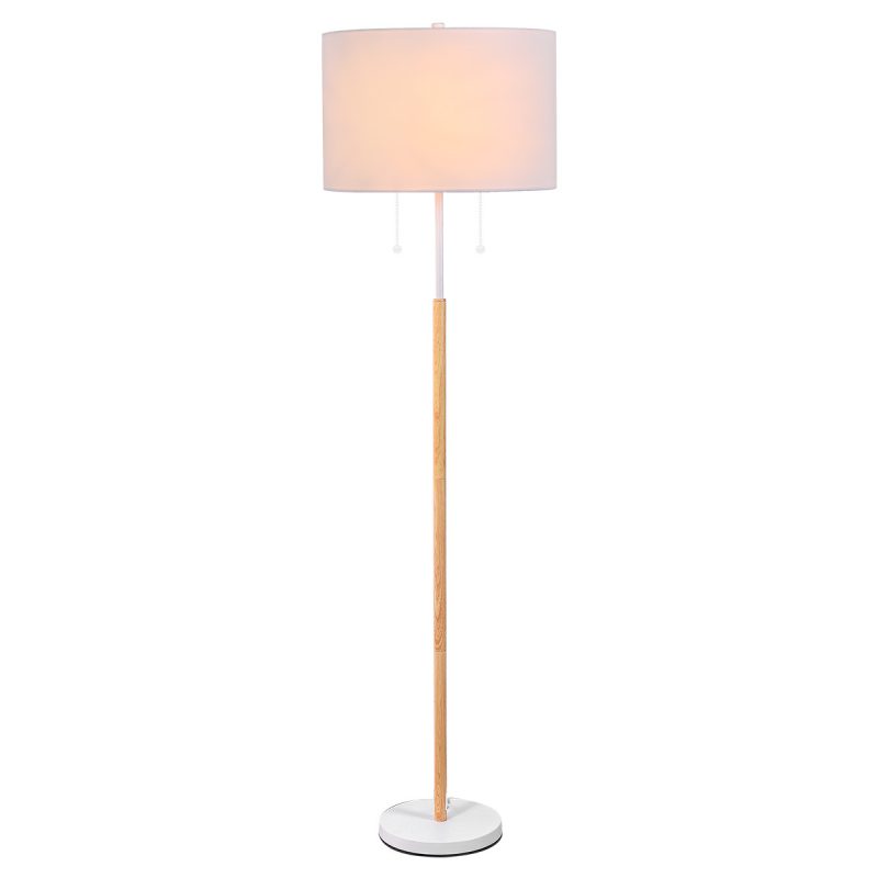 Lampă de podea albă 2xE27, iluminat decorativ, Fogo Light Prestige
