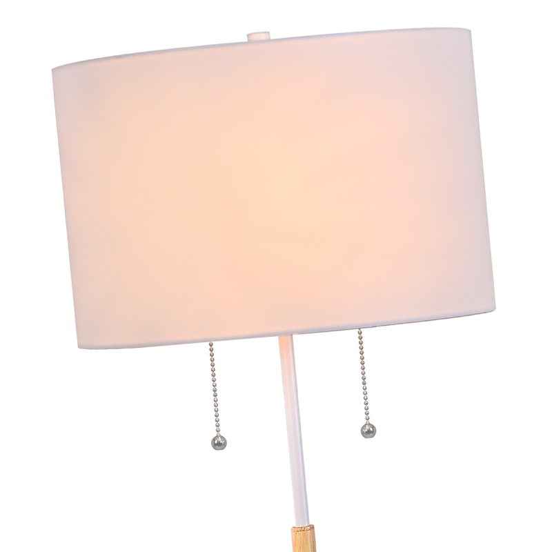 Lampă de podea albă 2xE27, iluminat decorativ, Fogo Light Prestige