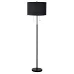 Lampă de podea neagră 2xE27, iluminat decorativ, Fogo Light Prestige
