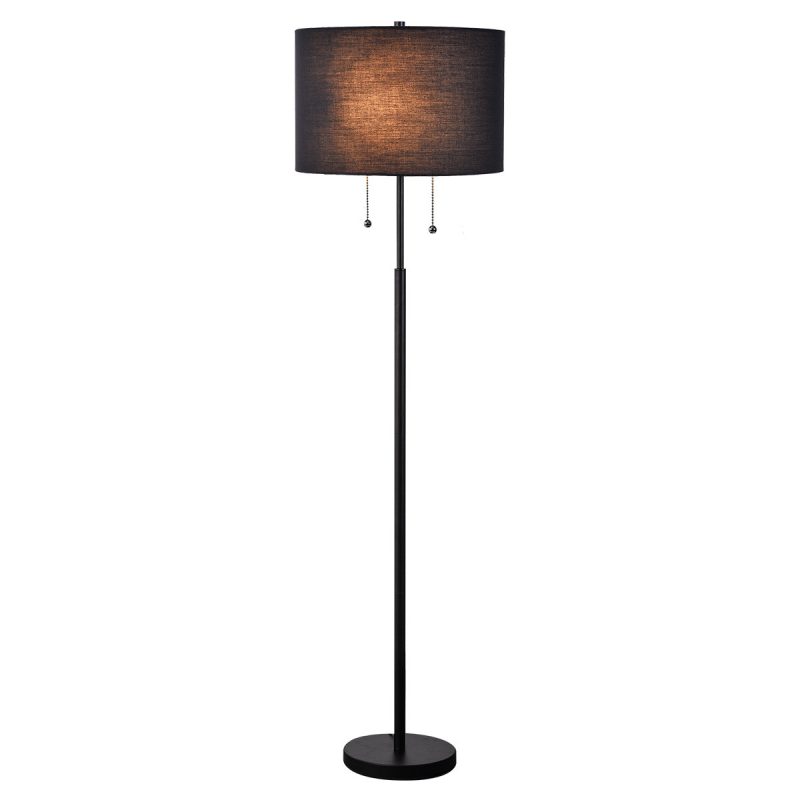 Lampă de podea neagră 2xE27, iluminat decorativ, Fogo Light Prestige - imagine 5