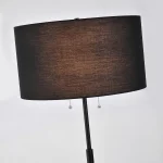 Lampă de podea neagră 2xE27, iluminat decorativ, Fogo Light Prestige