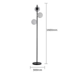 Lampă de podea neagră 3xE14, iluminat vertical, Dorado Light Prestige