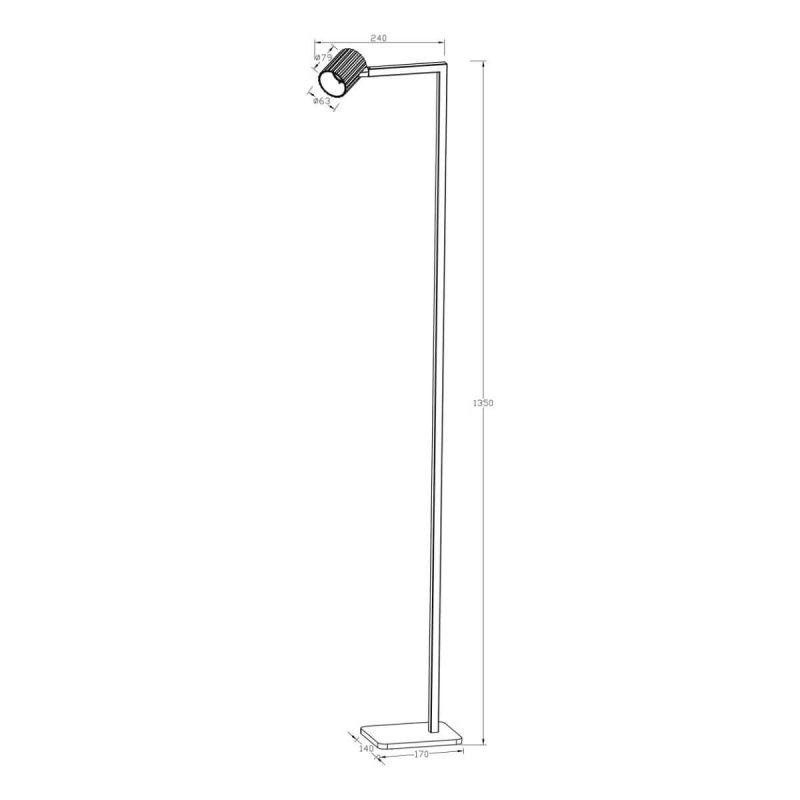 Lampă de podea albă 1xGU10, iluminat decorativ, Tokio Light Prestige - imagine 6