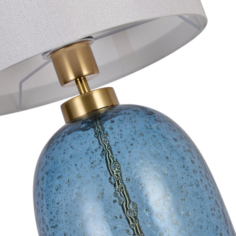 Lampă de masă albastră 1xE27, design minimalist, Amur Light Prestige - imagine 4