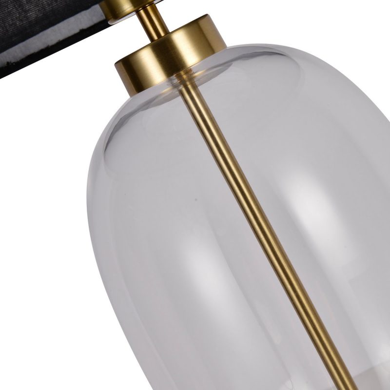Lampă de masă negru-transparentă 1xE27, stil modern, Amur Light Prestige - imagine 5