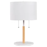 Lampă de masă albă 2xE27, stil clasic, 51 cm, Fogo Light Prestige LP-0304/2T