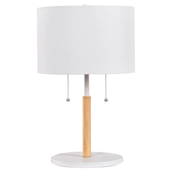Lampă de masă albă 2xE27