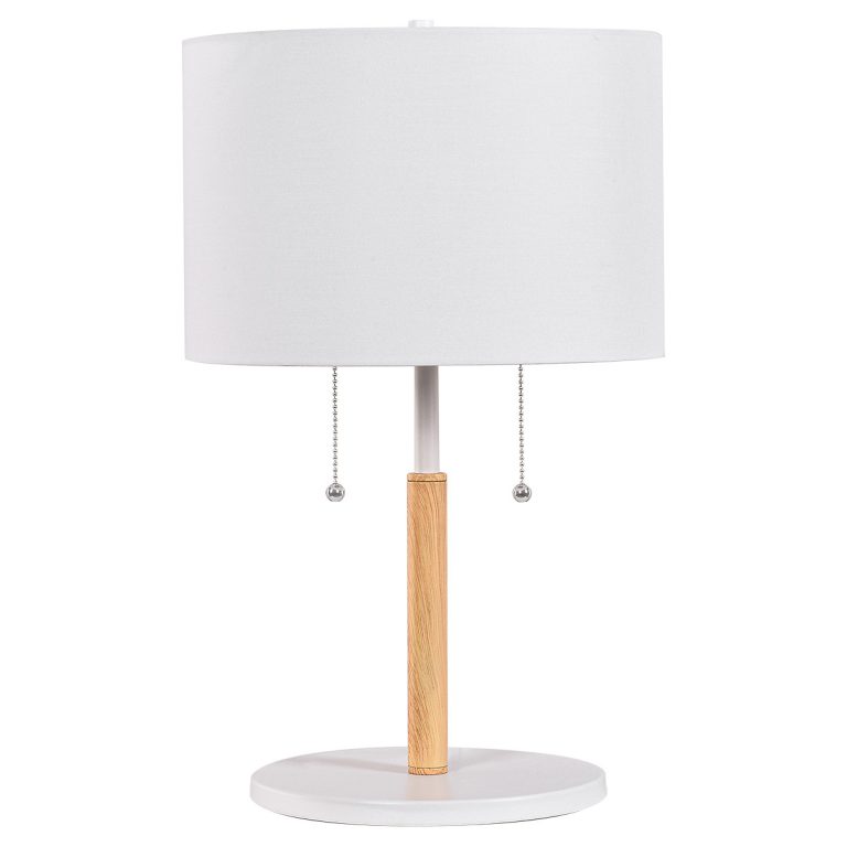 Lampă de masă albă 2xE27