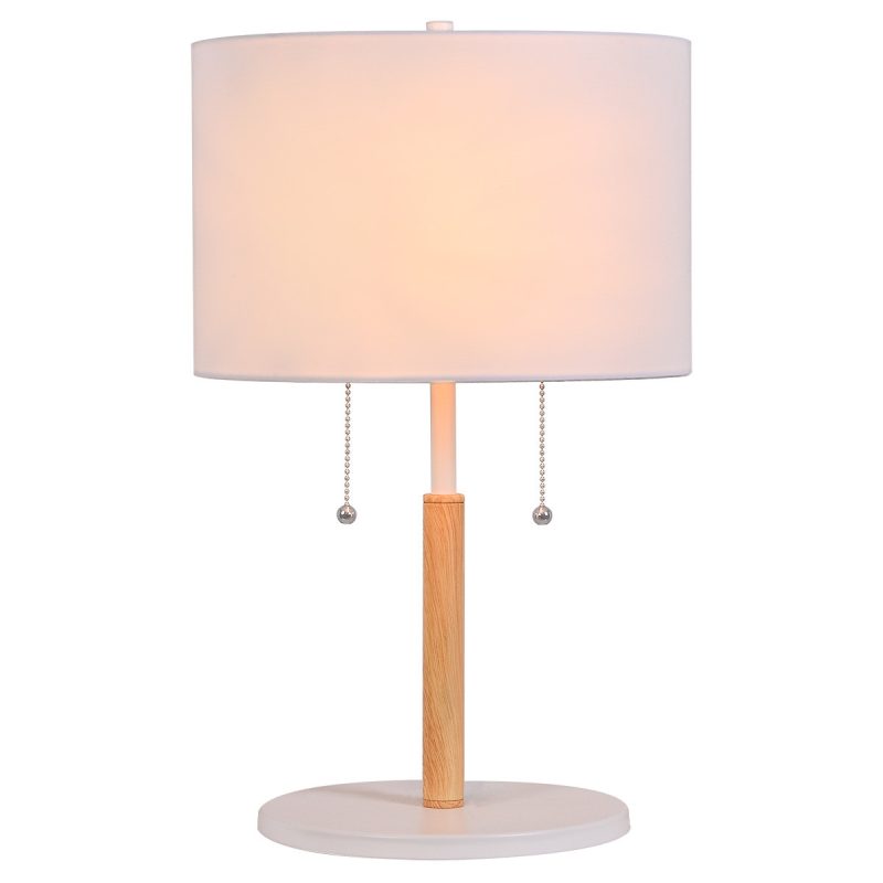 Lampă de masă albă 2xE27, stil clasic, Fogo Light Prestige - imagine 4