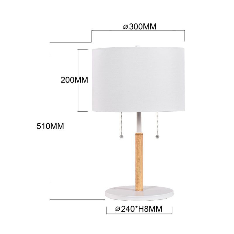 Lampă de masă albă 2xE27, stil clasic, Fogo Light Prestige - imagine 7