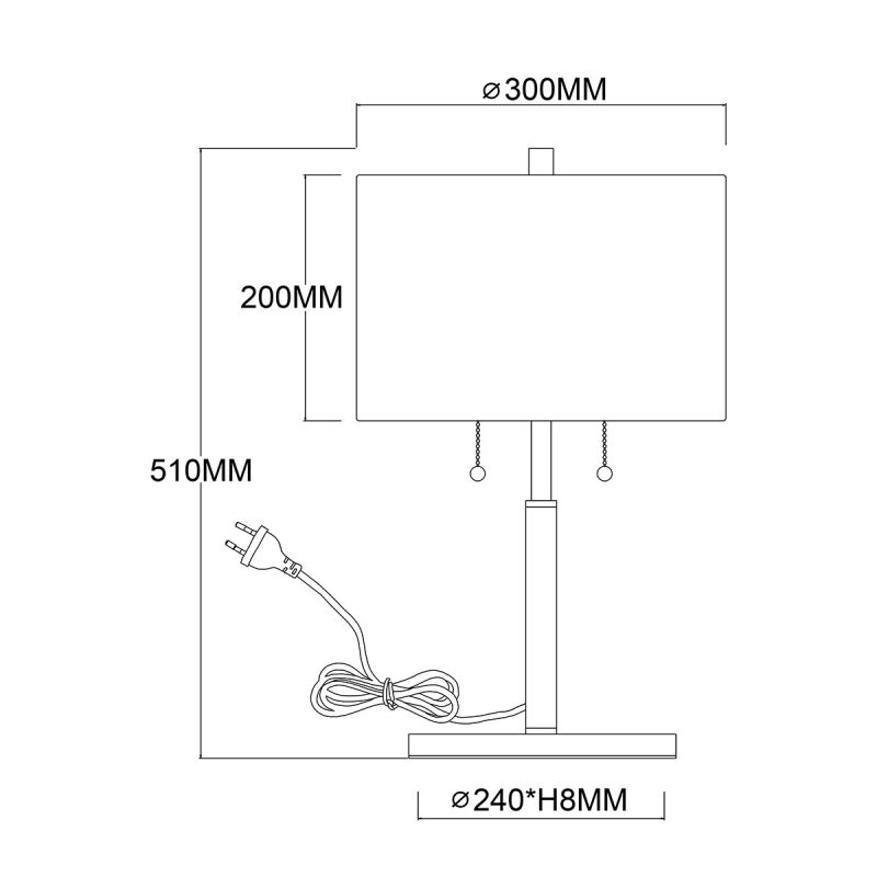 Lampă de masă albă 2xE27, stil clasic, Fogo Light Prestige - imagine 8