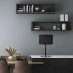 Lampă de masă neagră 2xE27, stil clasic, Fogo Light Prestige