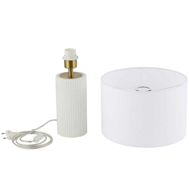 Lampă de masă albă 1xE27, stil japonez, Tokio Light Prestige - imagine 7