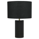 Lampă de masă neagră cu abajur textil, stil japonez Tokio, 1xE27, Light Prestige