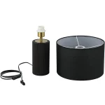 Lampă de masă neagră 1xE27, stil japonez, Tokio Light Prestige