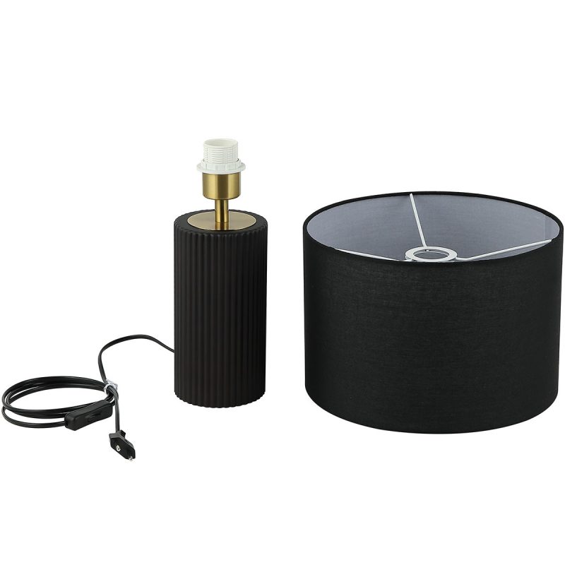 Lampă de masă neagră 1xE27, stil japonez, Tokio Light Prestige - imagine 7