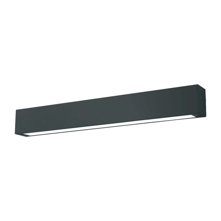 Plafonieră 63 cm neagră 18W IP44 LED CCT