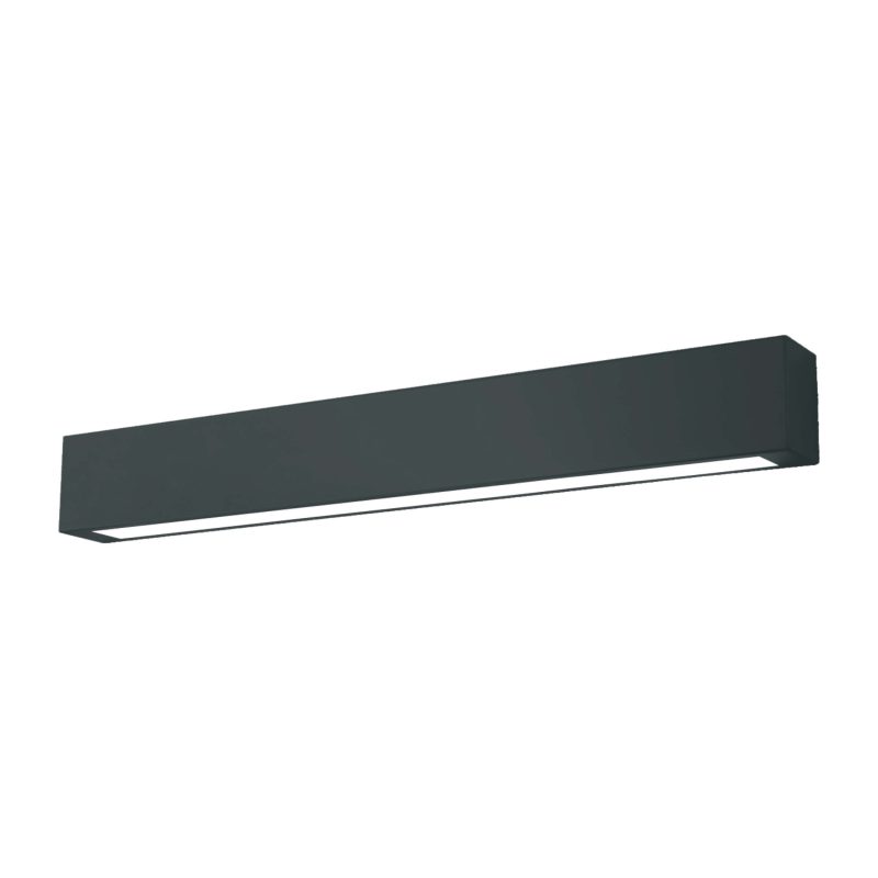 Plafonieră 63 cm neagră 18W IP44 LED CCT