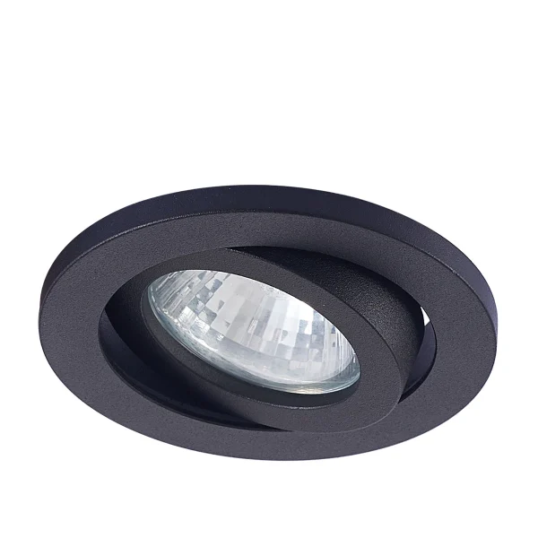 Spot încastrat orientabil negru IP20 1xGU10