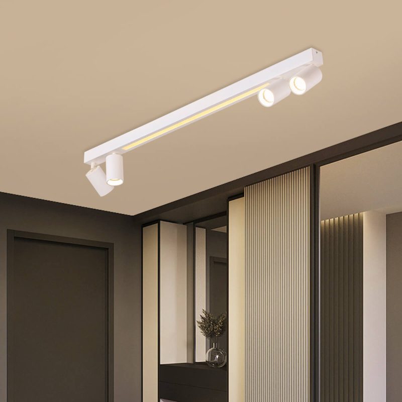 Plafonieră albă 4xE27, design modular, Perugia Light Prestige