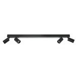 Plafonieră neagră 4xE27, design modular, Perugia Light Prestige