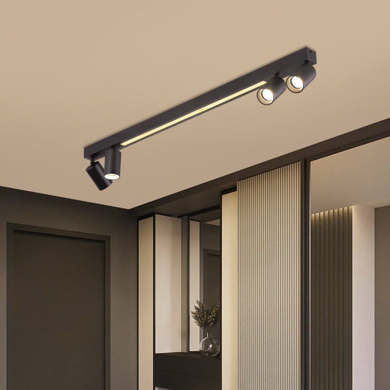 Plafonieră neagră 4xE27, design modular, Perugia Light Prestige - imagine 4