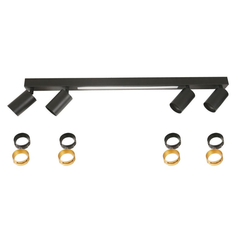 Plafonieră neagră 4xE27, design modular, Perugia Light Prestige - imagine 9