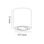 Plafonieră aplicată neagră 1xGU10, design modern, Tulon Light Prestige