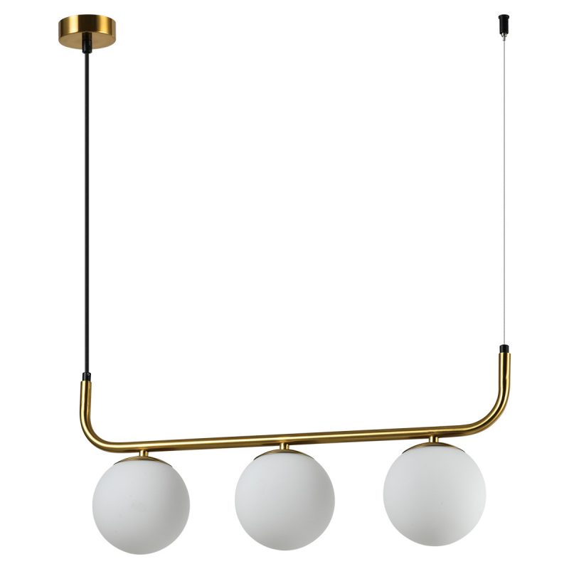 Lampă suspendată aurie 3xE14