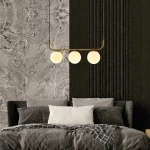 Lampă suspendată aurie 3xE14, iluminat elegant, Alisa Light Prestige