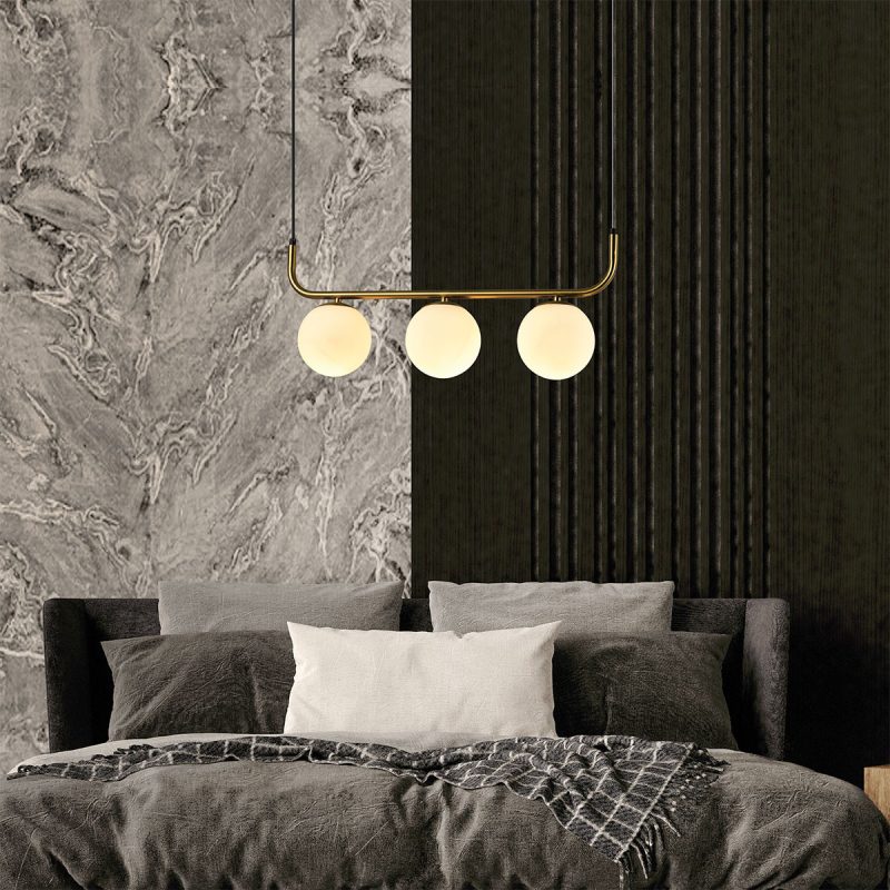 Lampă suspendată aurie 3xE14, iluminat elegant, Alisa Light Prestige - imagine 4