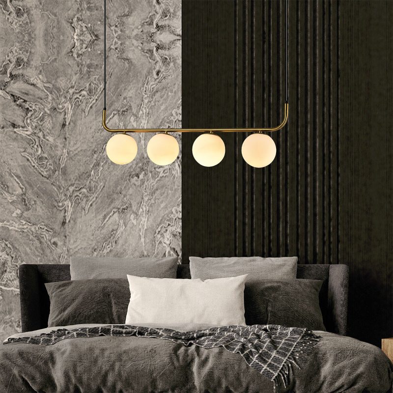 Lampă suspendată aurie 4xE14, iluminat elegant, Alisa Light Prestige - imagine 4