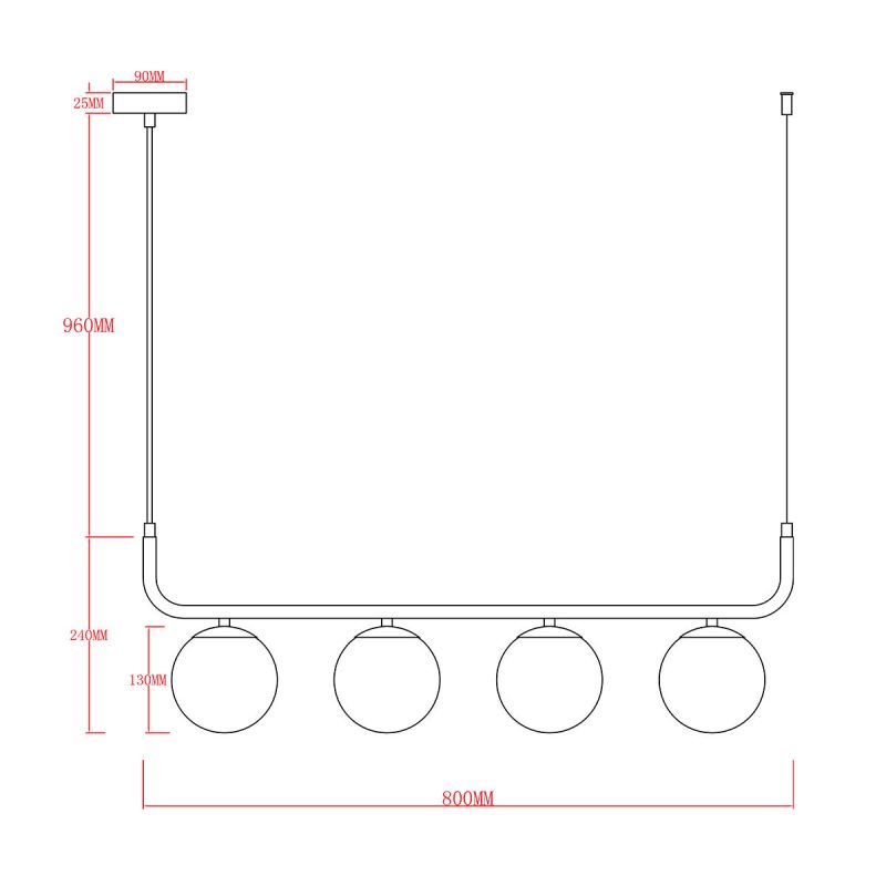 Lampă suspendată aurie 4xE14, iluminat elegant, Alisa Light Prestige - imagine 9