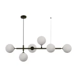 Lampă suspendată neagră 6xE14, stil elegant, Alisa Light Prestige