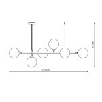 Lampă suspendată Alisa aurie 6xE14 Light Prestige