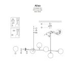 Lampă suspendată Alisa aurie 6xE14 Light Prestige