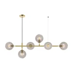 Lampă suspendată aurie 6xE14, stil elegant, Alisa Light Prestige