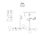 Lampă suspendată aurie 6xE14, stil elegant, Alisa Light Prestige