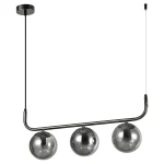 Lampă suspendată cu finisaj grafit și 3 brațe din sticlă, 122.5 cm, Light Prestige Alisa LP-005/3L