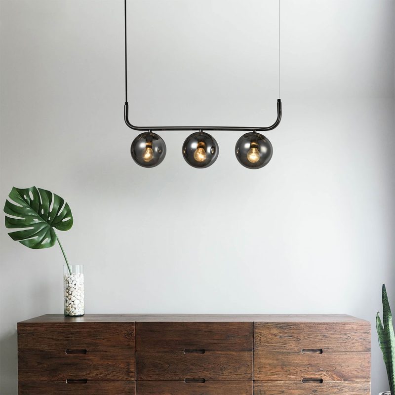Lampă suspendată grafit 3xE14, iluminat elegant, Alisa Light Prestige - imagine 4