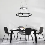 Lampă suspendată neagră LED 4000K, iluminat modern, Almeria Light Prestige