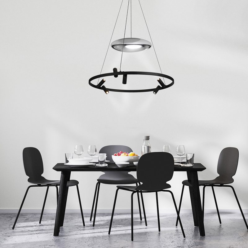 Lampă suspendată neagră LED 4000K, iluminat modern, Almeria Light Prestige - imagine 4